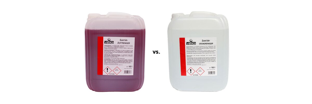 Sanitär-Duftreiniger vs. Sanitär-Grundreiniger - Unterschied zwischen Sanitär-Duftreiniger und Sanitär-Grundreiniger