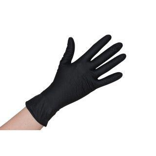 Latex Handschuhe schwarz ungepudert Größe L - 100 Stück