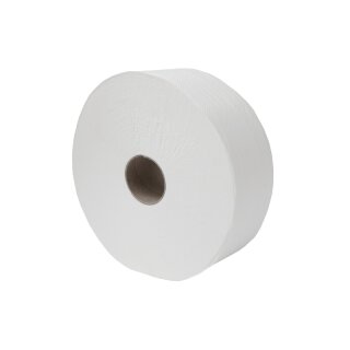Toilettenpapier Premium - Großrolle Jumbo - Ø 26 cm - 2 lagig - 250 m - Zellstoff Hochweiß - perforiert