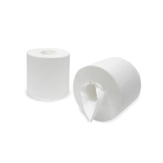 Toilettenpapier Großrolle Premium - geeignet für SmartOne Mini - Ø 15 cm - 2-lagig - 100 m - Zellstoff Hochweiß - perforiert - 5 Paletten = 3600 Rollen