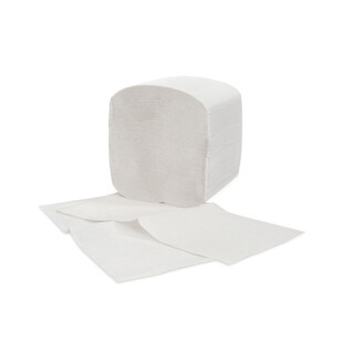 Toilettenpapier Premium - Faltpapier Einzelblatt - 2-lagig - Zellstoff Hochweiß - 10 x 21 cm - V-Falz - Zick-Zack - 5 Paletten = 1.800.000 Blatt