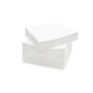 Servietten, 1 lagig weiß, 1/4 Falz, 33 x 33 cm - 2 Packungen = 8000 Blatt
