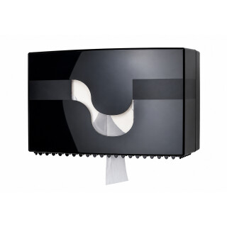 Spender für Toilettenpapier - Classic Line - für 2 Kleinrollen - schwarz