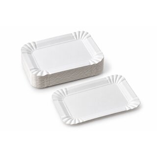 Pappteller eckig - 13 x 20 cm - Frischfaser - 1.500 Stück