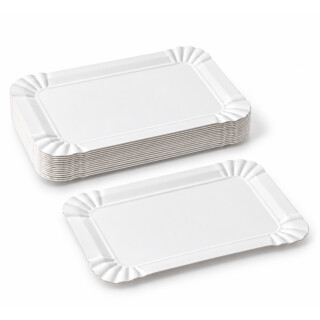 Pappteller eckig - 16 x 20 cm - Frischfaser - 1.000 Stück