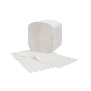 Toilettenpapier Faltpapier Einzelblatt - 2-lagig verleimt - V-Fold - Zellstoff Hochweiß - 9000 Blatt