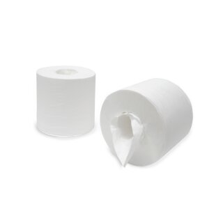 12 Rollen Jumbo WC Papier 2lagig Zellstoff weiß Toilettenpapier Großrollen 250m 