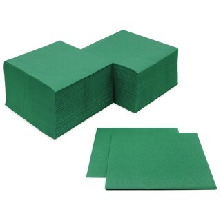 Zelltuch-Servietten, 2 lagig grün, 1/4 Falz, 33 x 33 cm -...