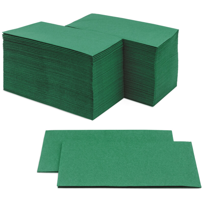 Zelltuch-Servietten, 2 lagig grün, 1/8 Falz, 33 x 33 cm - 6 x 250 Stück