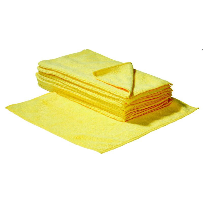 Microfasertücher 30 x 30 cm, Stärke 280g/qm, gelb - 10 Stück