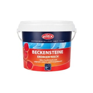 Beckensteine Erdbeer Rot – Urinalsteine mit Erdbeerduft - 12 x 1 kg Dose