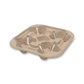 Cup Tray Becherhalter, Pappe - für 4 Becher, Chinet-Becherhalter - 180 Stück