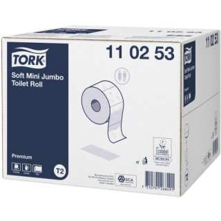 Tork T2 Premium weiches Mini Jumbo Toilettenpapier 170 m...