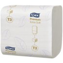 Tork T3 Premium extra weiches Einzelblatt Toilettenpapier 2-lagig weiß 114276 - 30 x 252 Blatt = 7560 Blatt