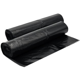 Müllsäcke LDPE, schwarz, 120 Liter, 70 x 110 cm - 10 Rollen x 25 Beutel